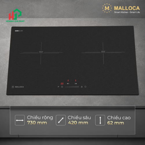 Bếp từ 2 vùng nấu hiệu Malloca - MH732IN 