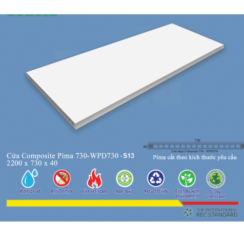 Phôi Cửa Pima 73022 phủ vân gỗ S13