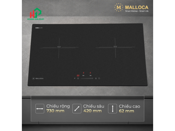 Bếp từ 2 vùng nấu hiệu Malloca - MH732IN 