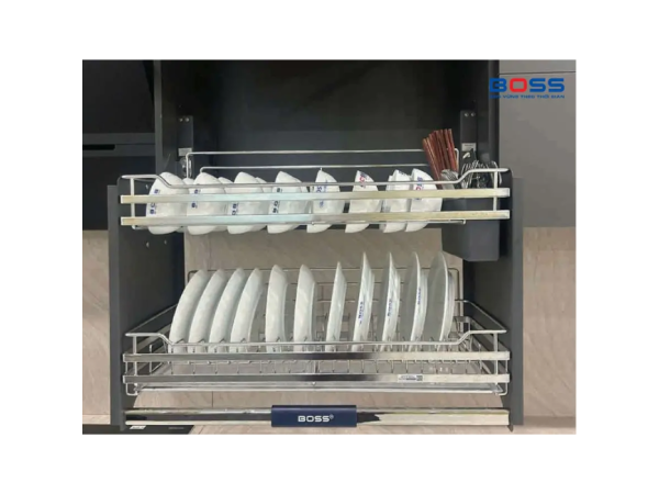  Giá Bát Đĩa Di Động BOSS Inox 304 Mờ BDVIP 8119