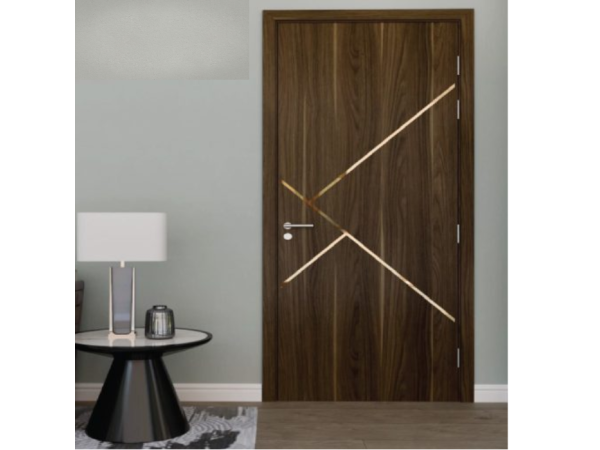Cửa nhựa Composite PIMA nẹp kim loại màu W42