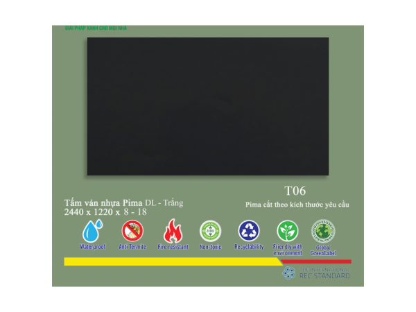 Tấm Pima DL 17mm phủ vân gỗ T06(PE) - 2 mặt