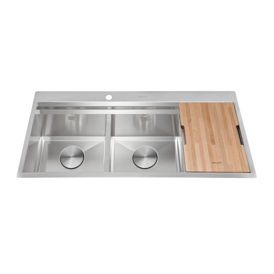 Chậu rửa chén 2 hố Inox 304 slide 1162R