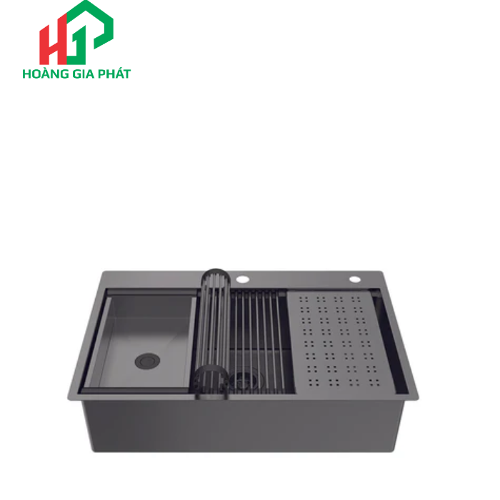 Chậu bếp Inox Hafele 1 HỘC MẠ TITAN 567.24.484