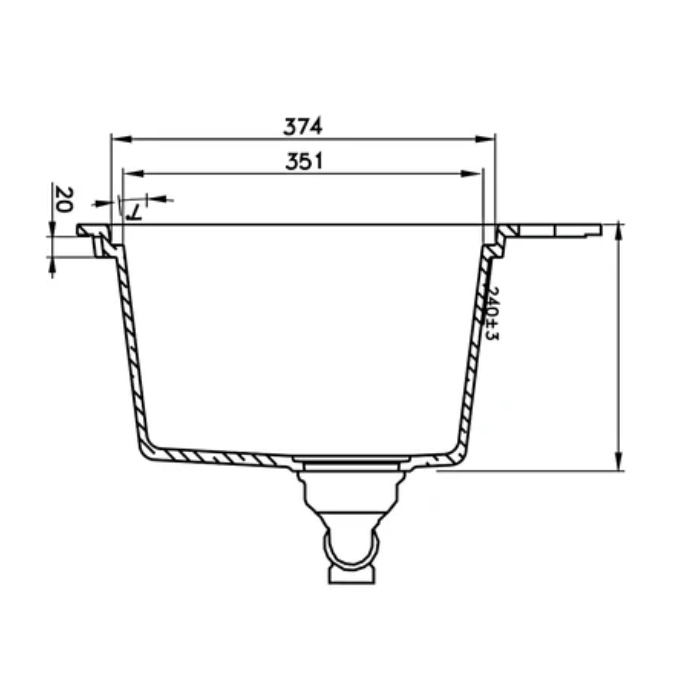 Chậu đá Hafele 577.25.530- Xám
