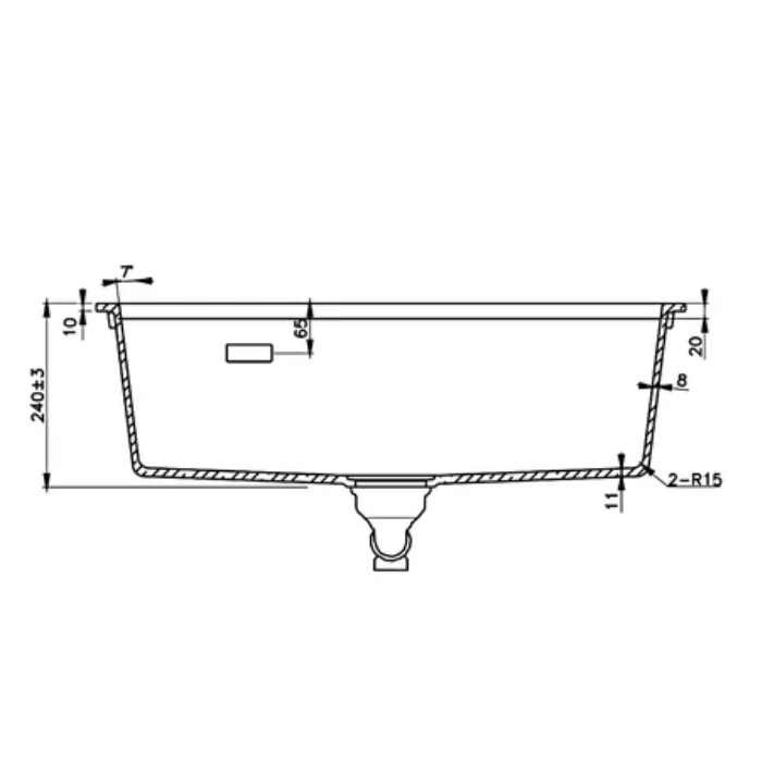 Chậu đá Hafele 577.25.530- Xám