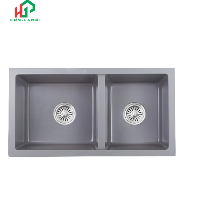 Chậu đôi đá Hafele màu Xám 577.25.510