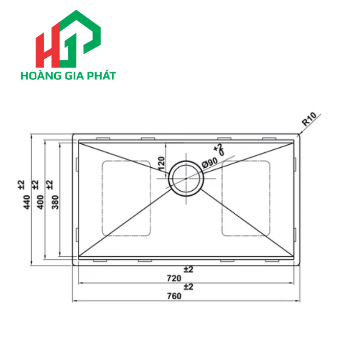 Chậu Inox Hafele 1 HỘC 567.24.467
