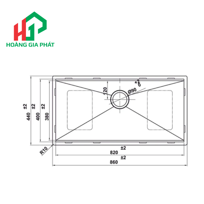 Chậu Inox Hafele 1 HỘC 567.24.477