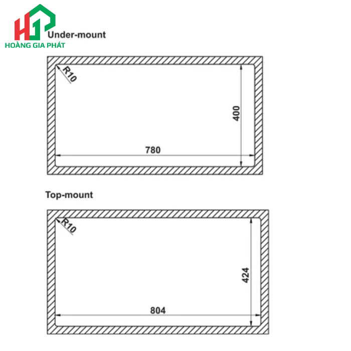 Chậu Inox Hafele 1 hộc 567.94.021