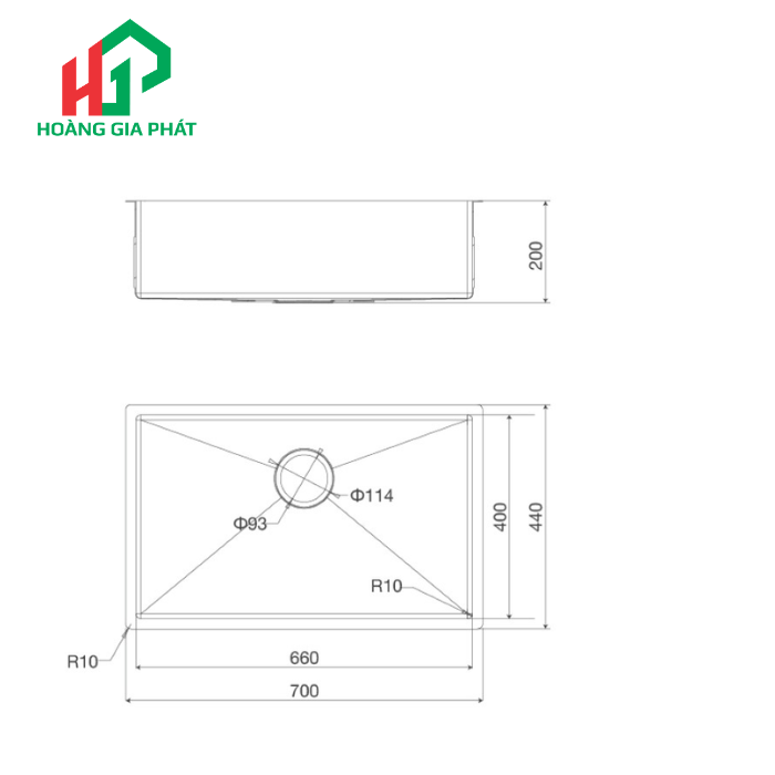 Chậu rửa chén 1 hố MALLOCA MS 6070