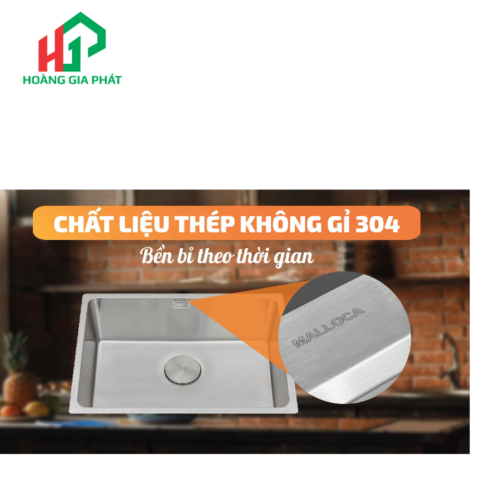 Chậu rửa chén 1 hố MALLOCA MS 6070