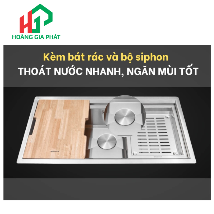 Chậu rửa chén 1 hố MALLOCA MS781