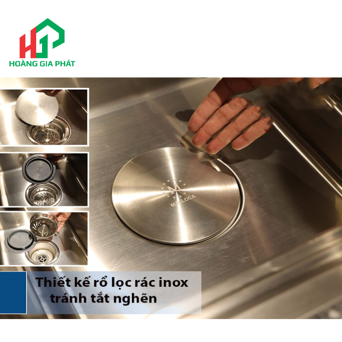 Chậu rửa chén 2 hố MALLOCA MS 8812