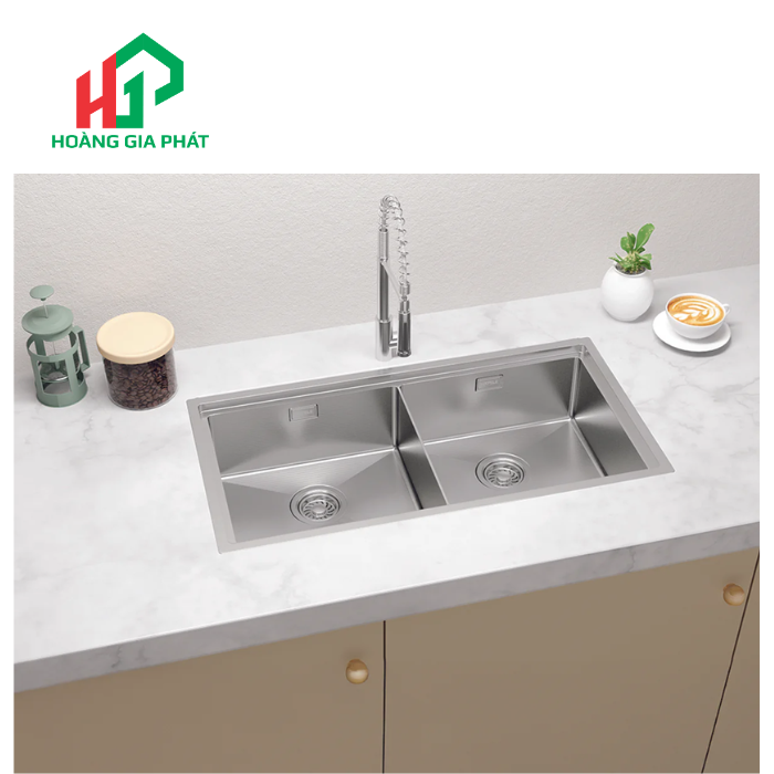  Combo Chậu bếp Hafele 2 hộc kèm phụ kiện 567.94.058