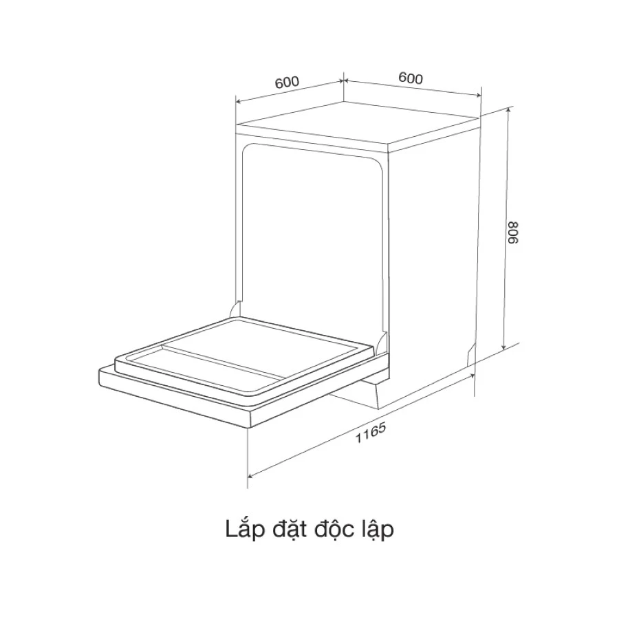 Máy rửa chén độc lập malloca 5035td