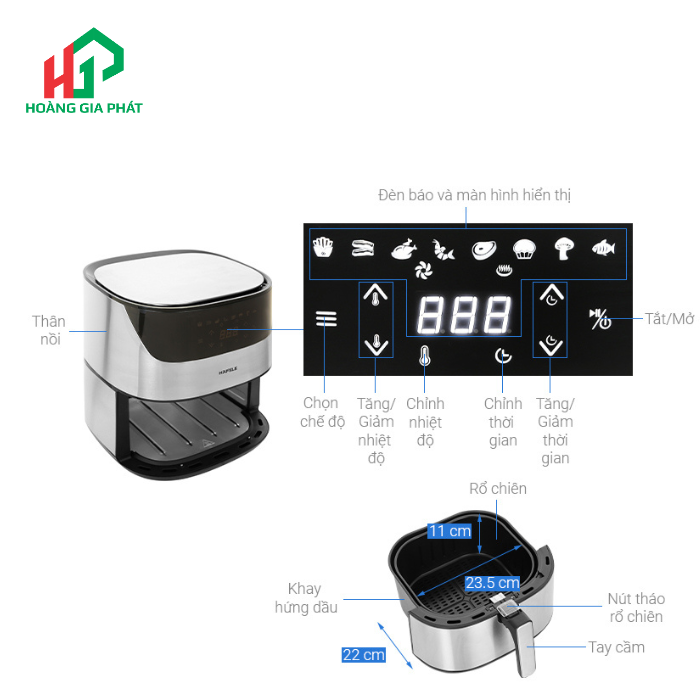 Nồi chiên không dầu Hafele 535.43.712