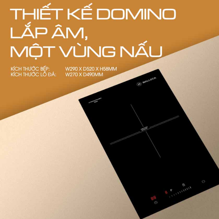 Bếp từ domino 1 vùng nấu MALLOCA MDI 301