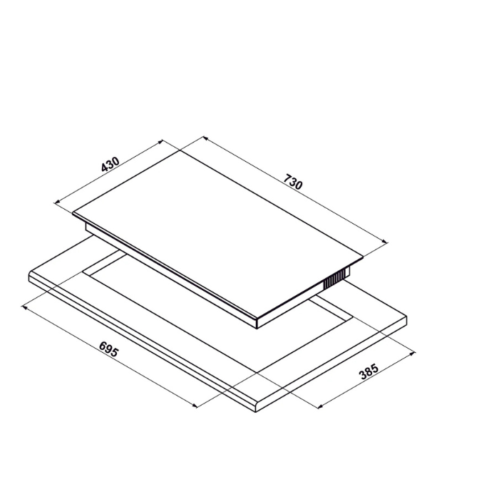 Bếp từ 2 vùng nấu Hafele 533.09.989