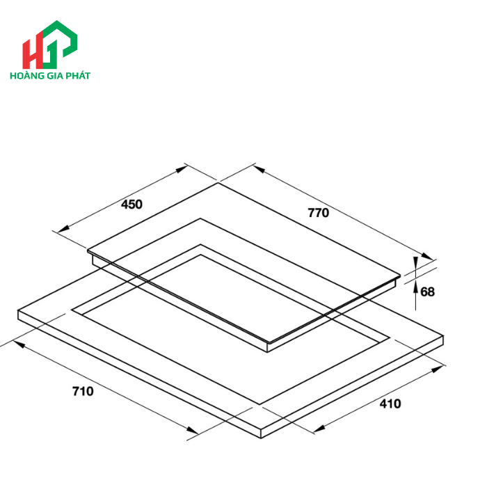Bếp từ kết hợp điện 2 vùng nấu Hafele 536.61.695
