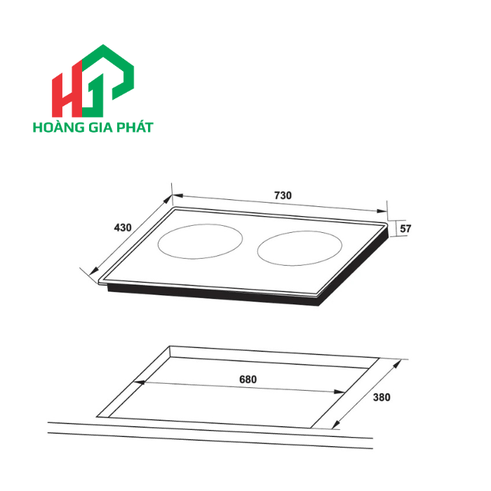 BẾP TỪ 2 VÙNG NẤU HAFELE 536.61.736