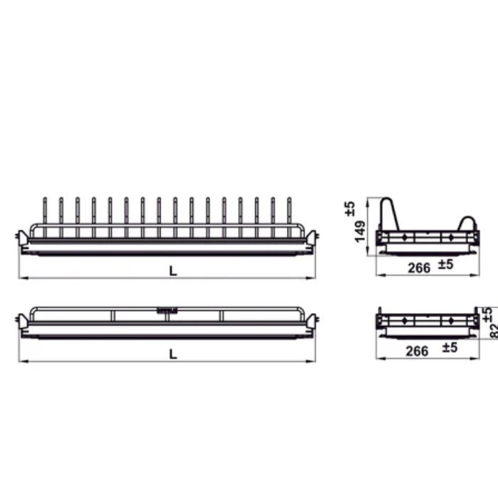 Rổ bát đĩa cố định nan Ovan Hafele 544.07.014 700mm