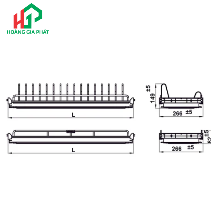 Rổ bát đĩa cố định nan Ovan Hafele 544.07.016 900mm