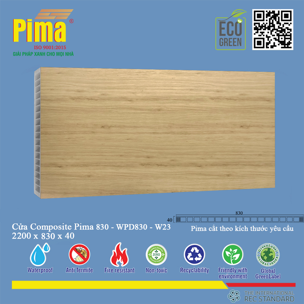 Phôi Cánh Cửa Composite PIMA 830*2200- W23