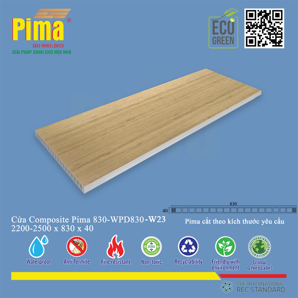 Phôi Cánh Cửa Composite PIMA 830*2200- W23