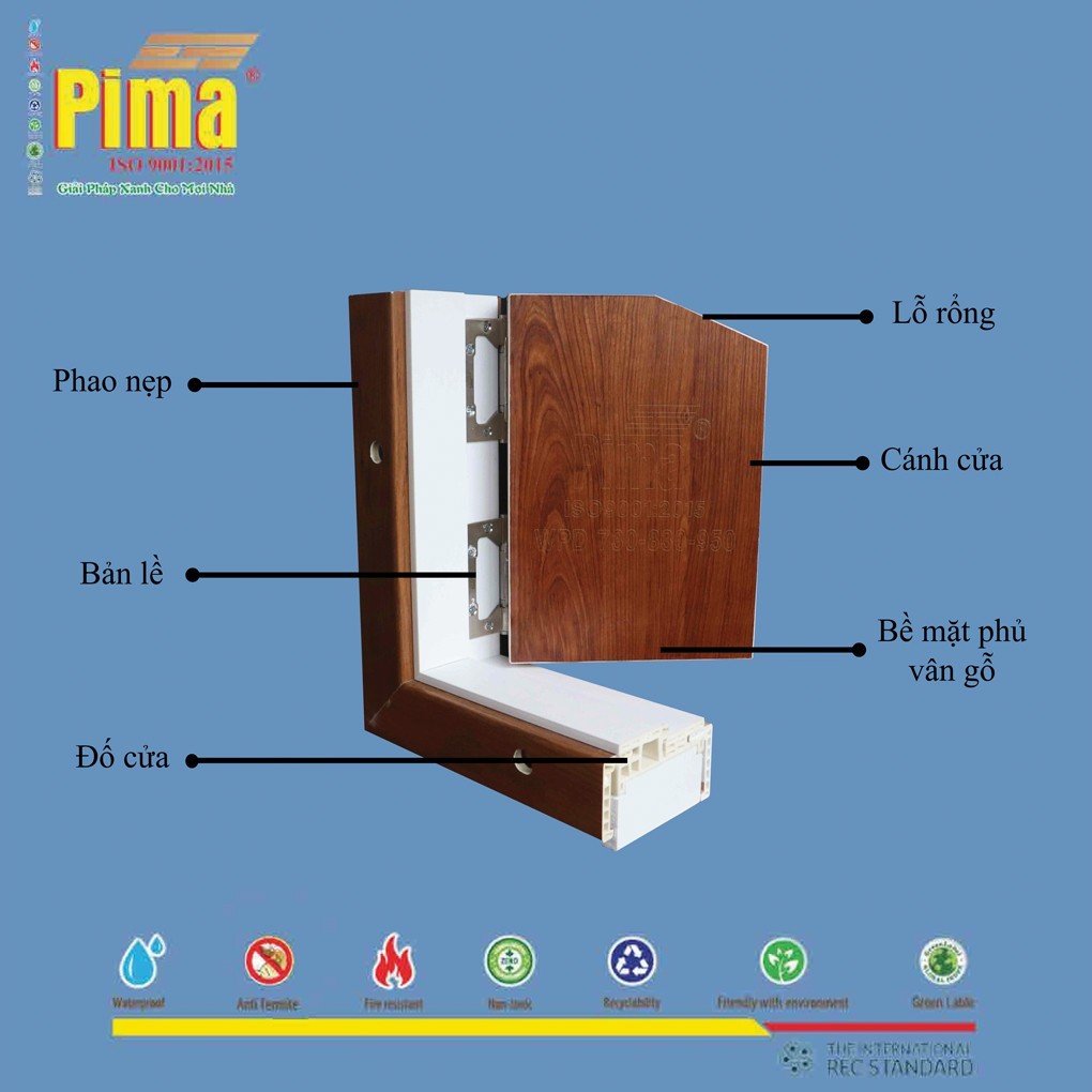 Phôi Cánh Cửa Composite PIMA 830*2200- W23