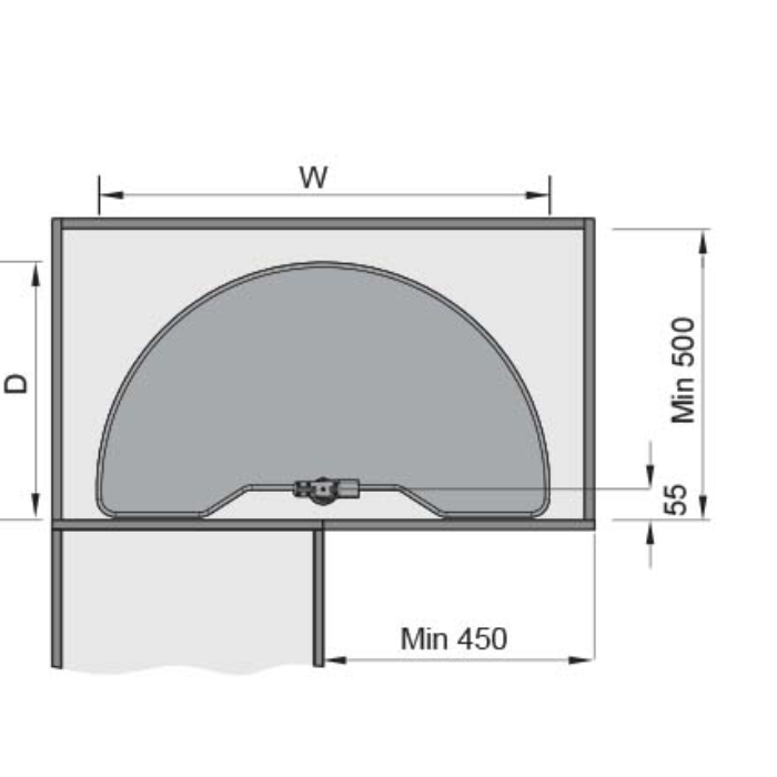  Kệ góc xoay 180 độ IMUNDEX- 7803702