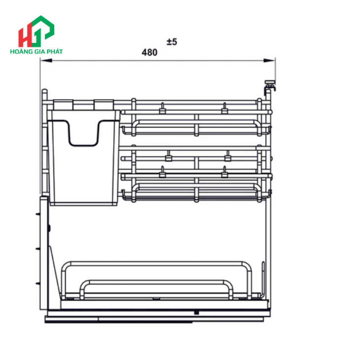 Phụ kiện rổ đa năng Hafele 547.11.003 300mm