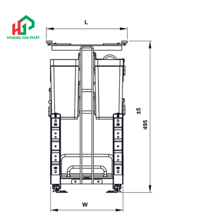 Phụ kiện rổ đa năng Hafele  547.11.004 350mm