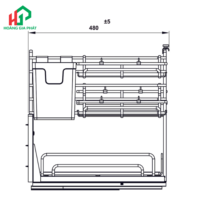 Rổ gia vị HAFELE 547.11.005-400mm