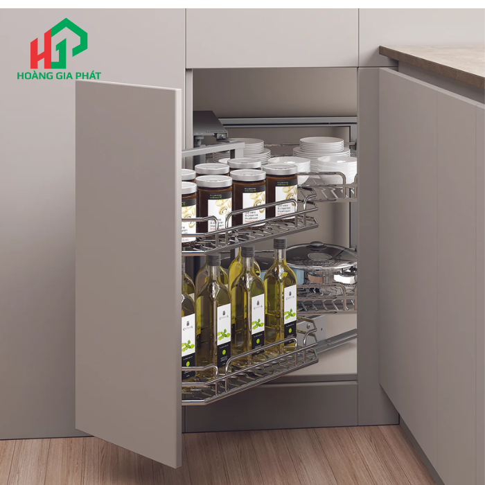 Rổ góc nan Ovan Hafele 548.21.032-Mở Trái