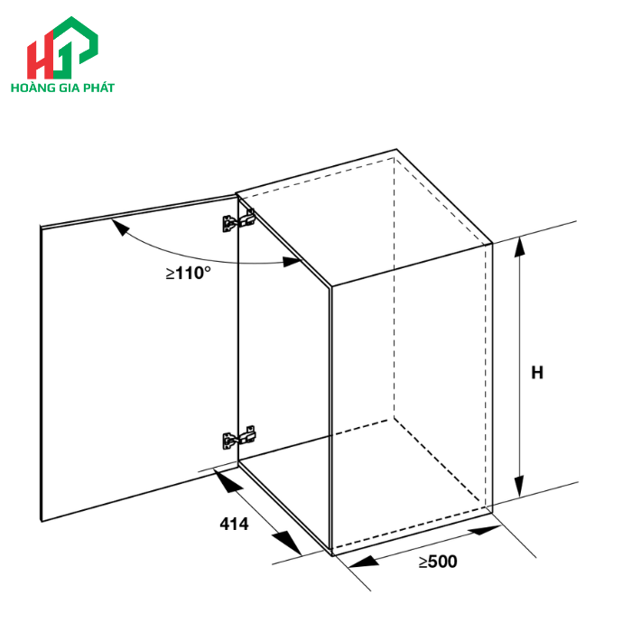Rổ tủ đồ khô cánh mở xoay 2 tầng Hafele 548.65.006