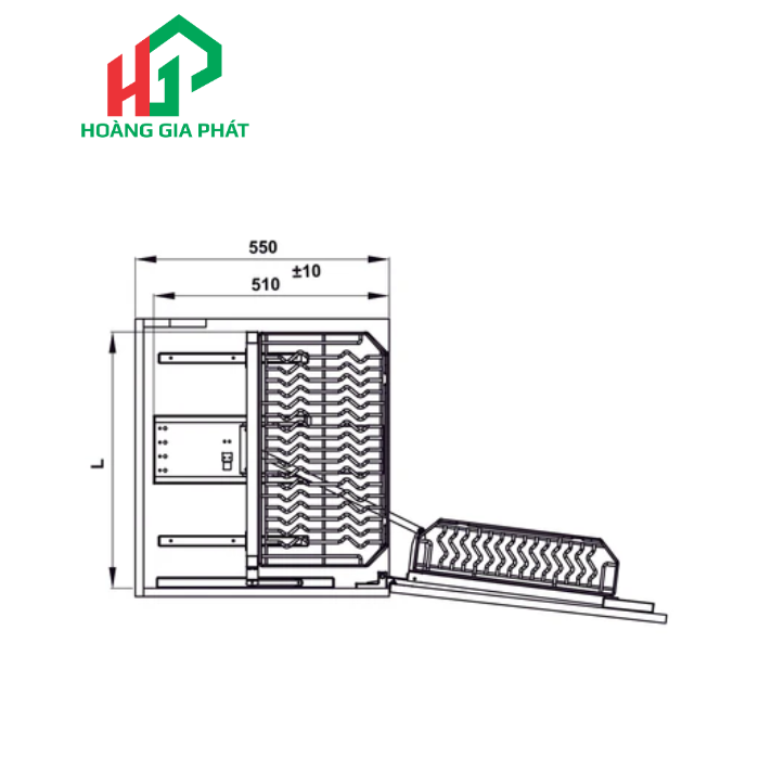 Rổ tủ đồ khô nan Ovan Hafele 595.71.073 600mm