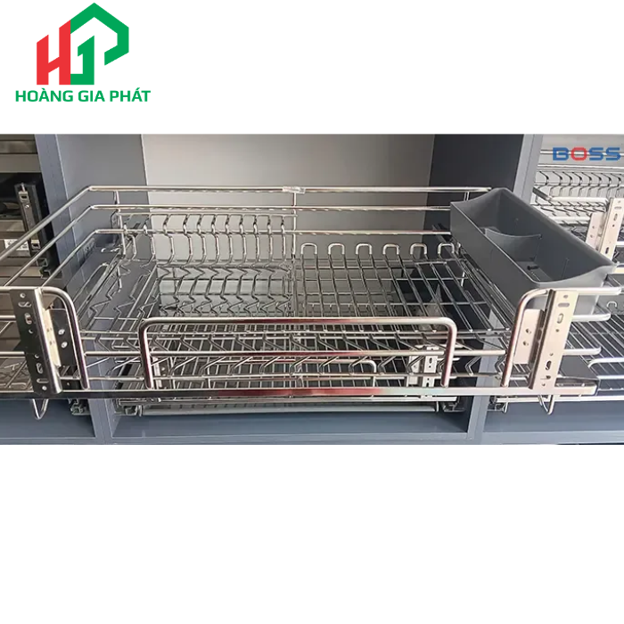 Giá Xoong Nồi Kết Hợp Bát Đĩa Dự Trữ BOSS Inox 304 Nan Oval BDVIP 8647