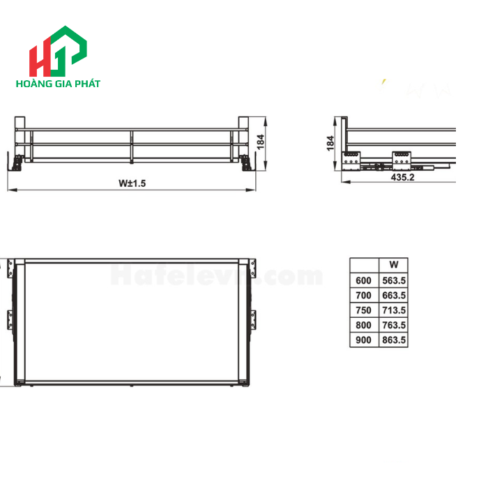 Kệ Đựng Xoong Nồi HAFELE 549.08.868-900MM 