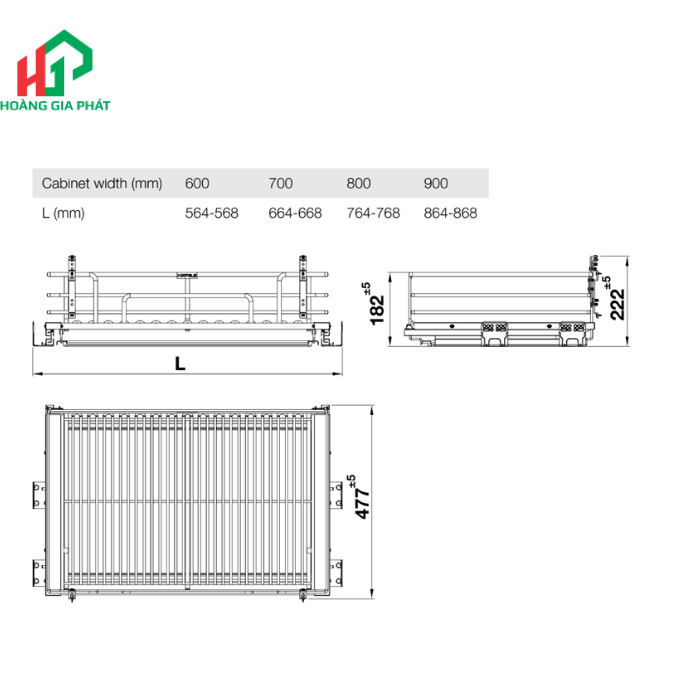 Rổ xoong nồi Hafele 549.04.055 700mm