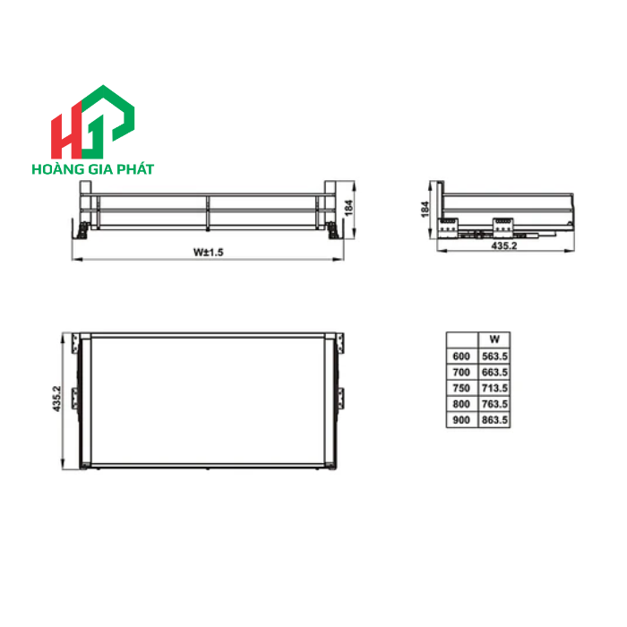 Rổ xoong nồi Hafele 549.08.868 | 900mm