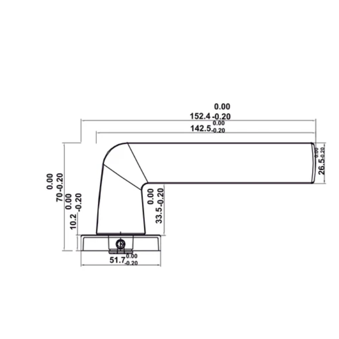 Bộ khóa cơ tay nắm gạt DIY Hafele -499.63.600