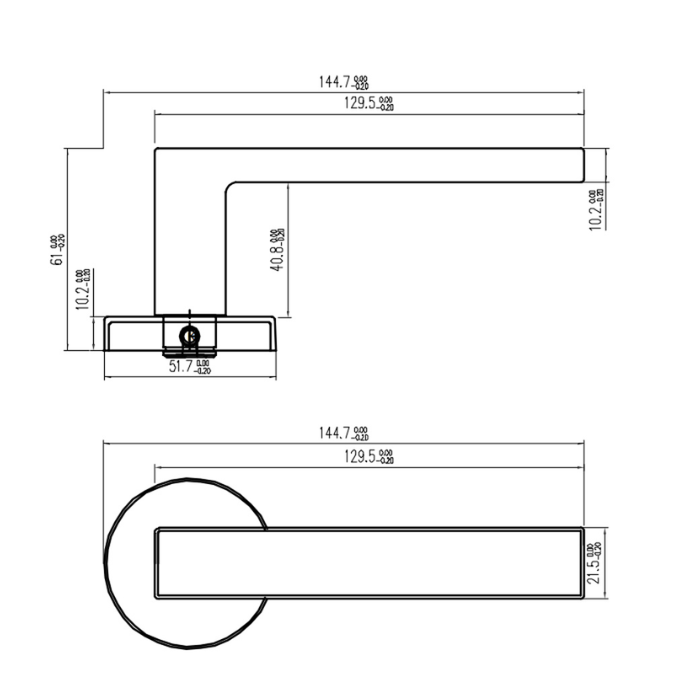 Bộ khóa tay nắm gạt DIY Hafele 499.63.634