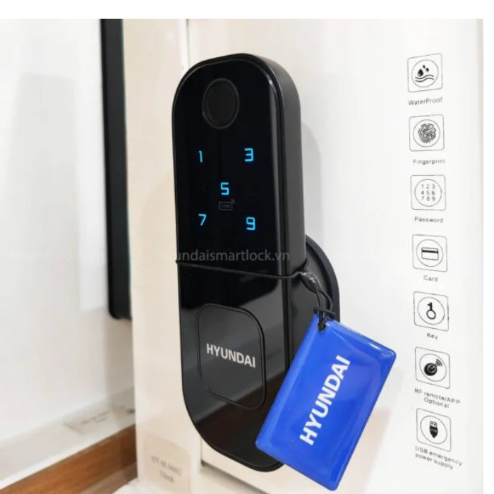 Khóa điện tử cửa cổng chống nước, vân tay 2 chiều Hyundai HY-SLN002