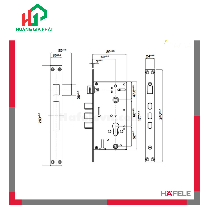 Khóa điện tử Hafele DL6100 912.20.582