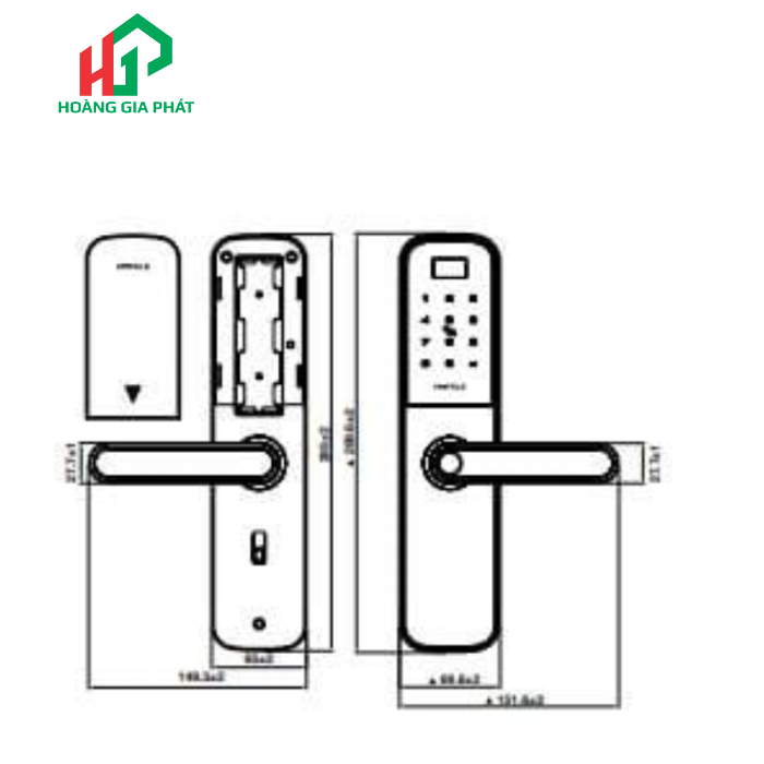 Khóa điện tử Hafele DL6100 912.20.582