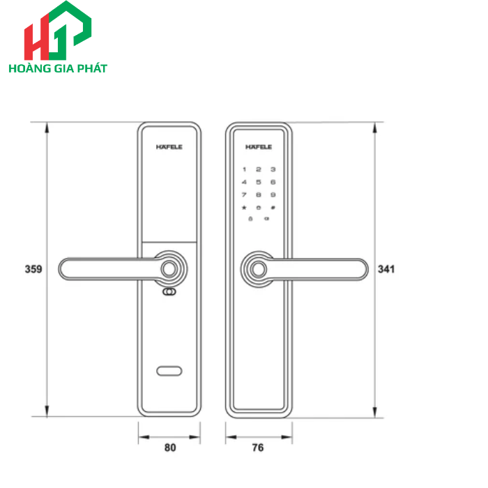 Khóa điện tử Hafele DL7600 912.20.231