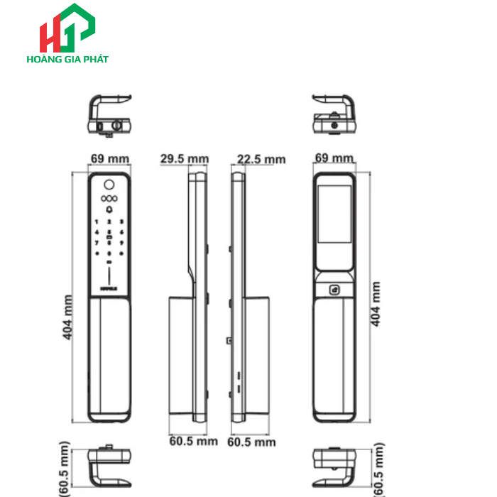 Khóa điện tử Horizon HAFELE 499.21.224