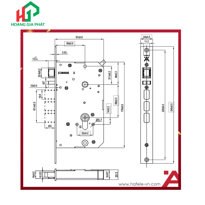 Khóa điện tử Horizon HAFELE 499.21.224
