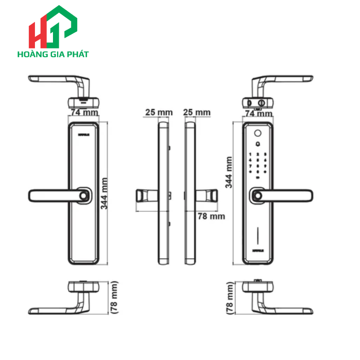 Khóa điện tử Zenith HAFELE 499.21.225